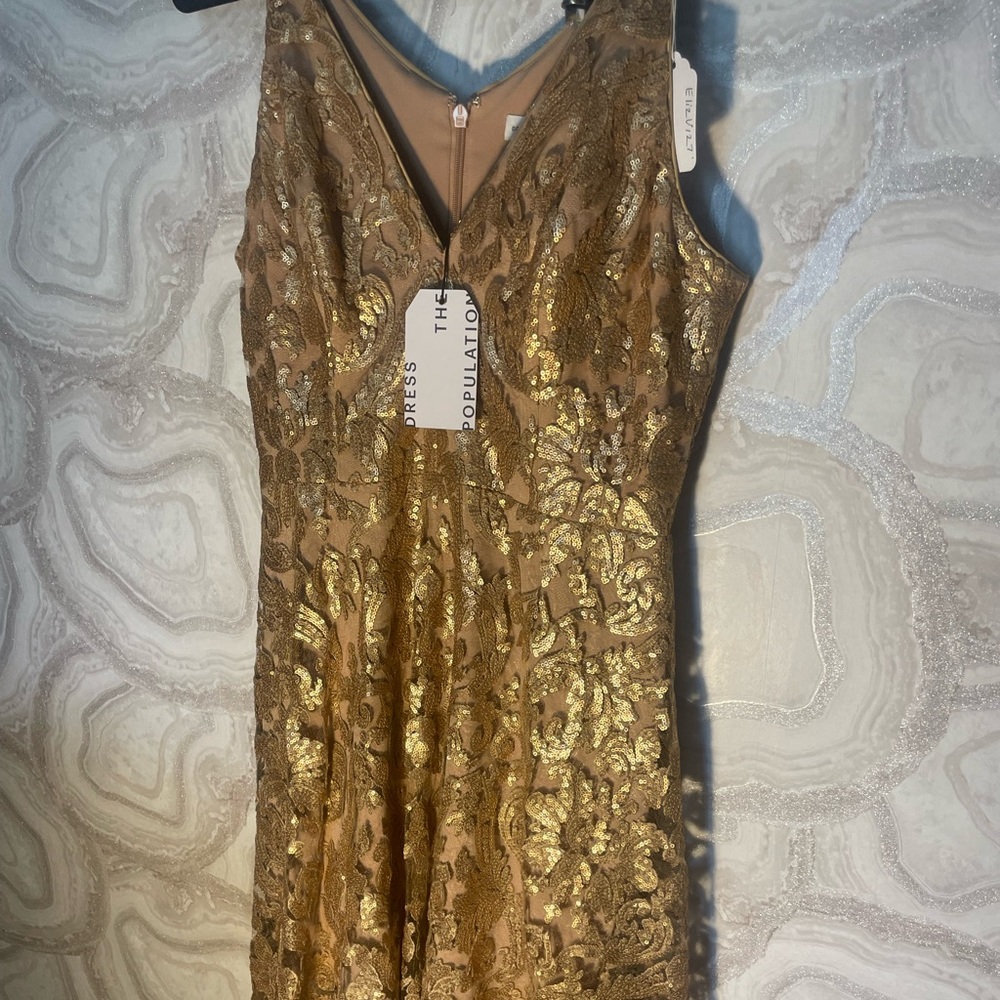 Gold womens new dress